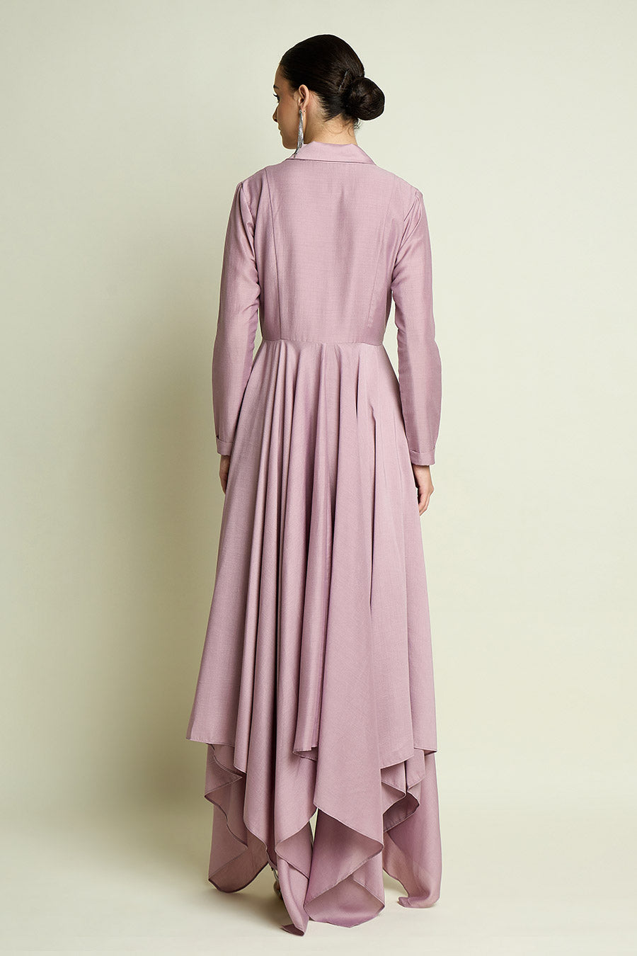 Lilac Embroidered Handkerchief Co-Ord Set