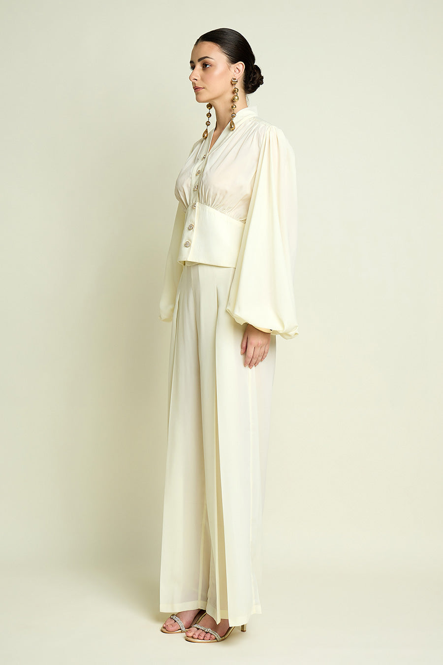 White Bella Top & Pant Co-Ord Set