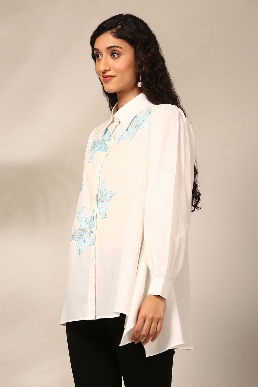 White Embroidered Shirt