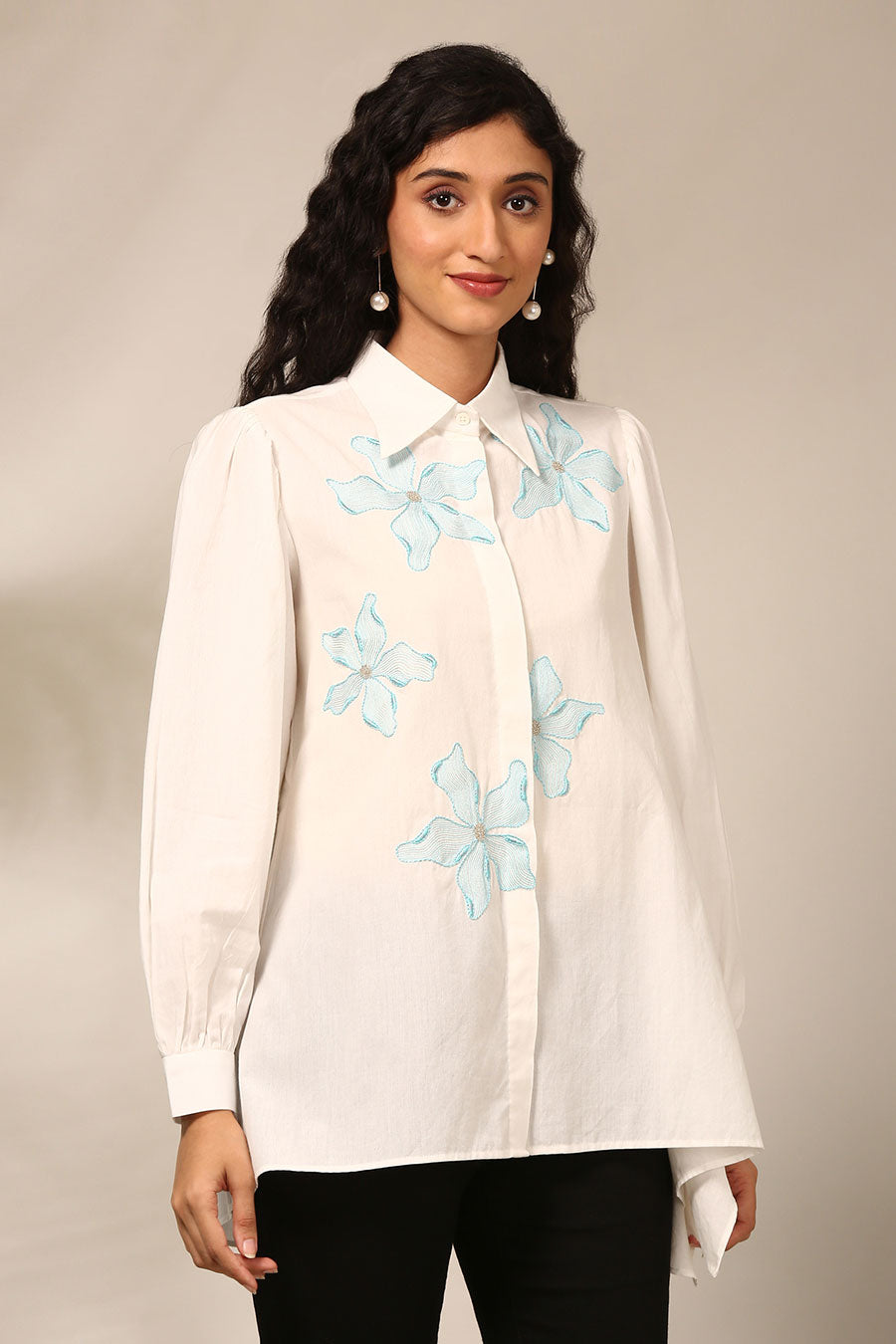 White Embroidered Shirt