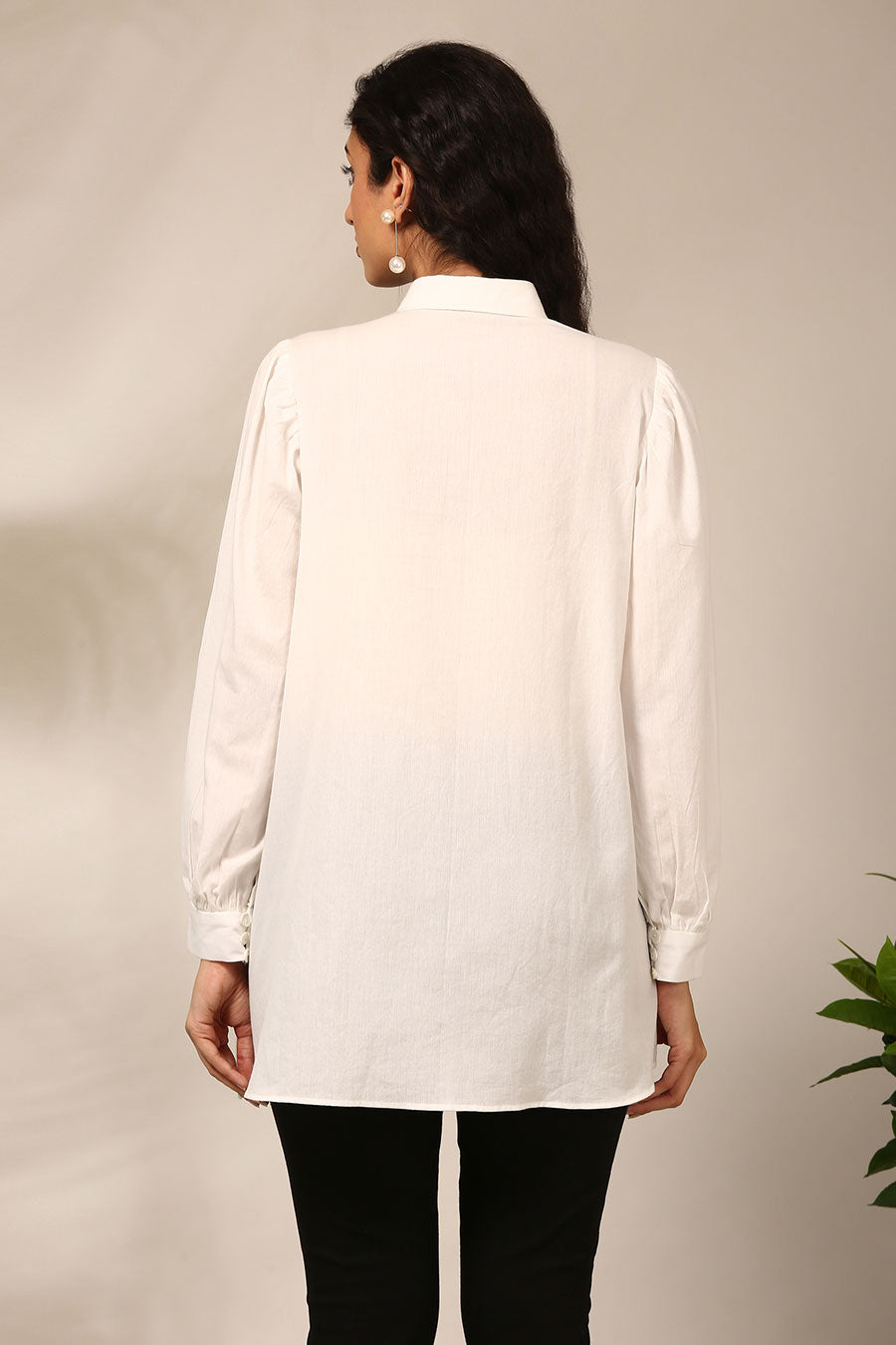 White Embroidered Shirt