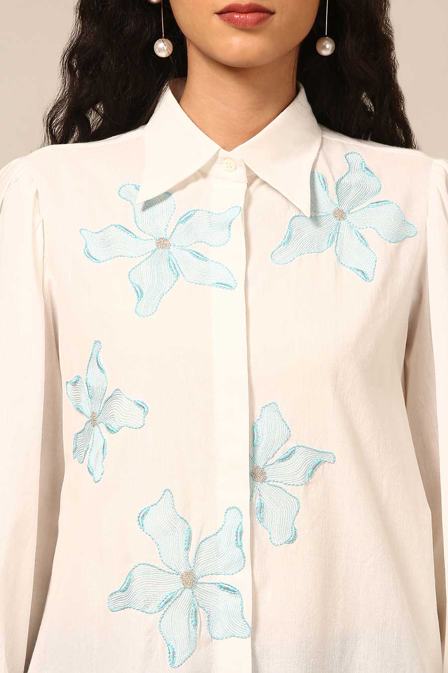 White Embroidered Shirt