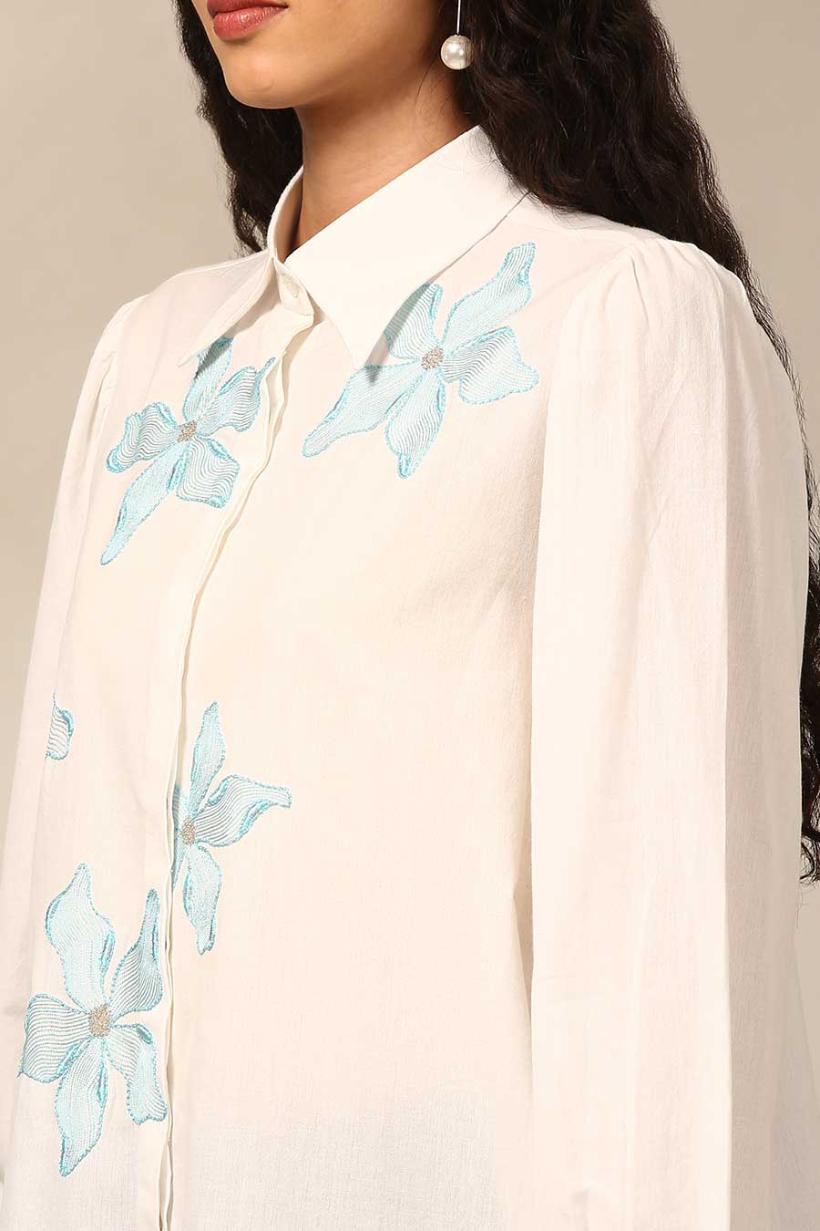 White Embroidered Shirt