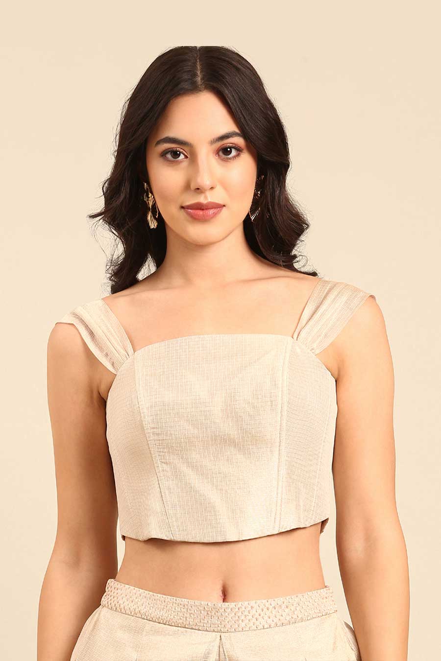 Beige Crop Top