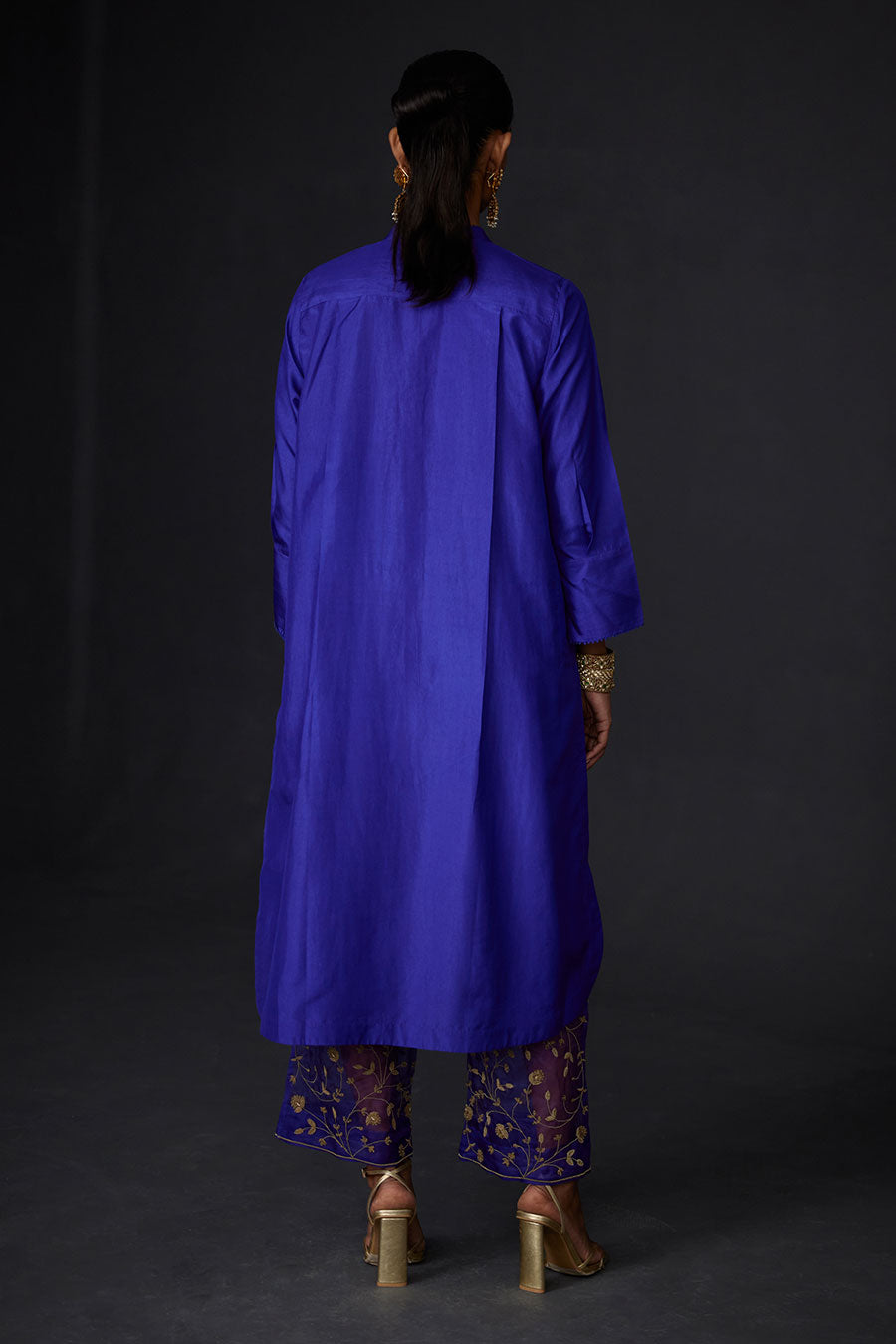 Persian Blue Tunic & Embroidered Pant Set