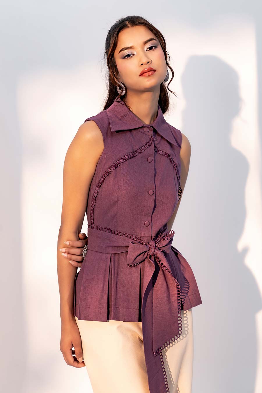 Purple Kendall Shirt Top