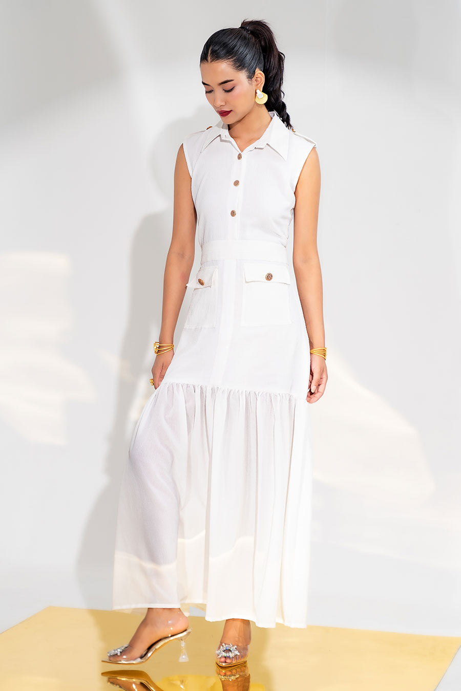 White Blake Long Dress