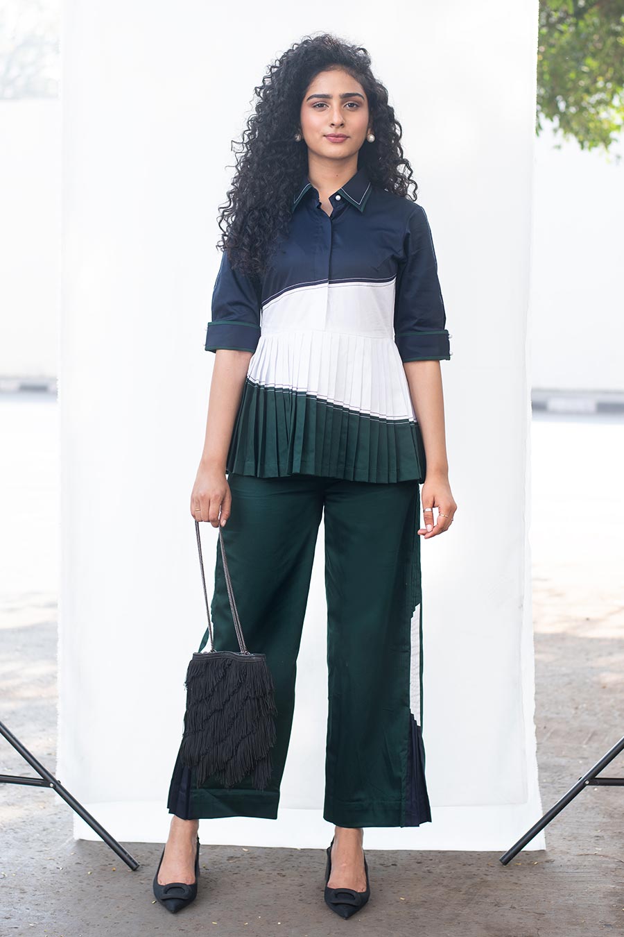 Multicolour Colourblock Bijli Top