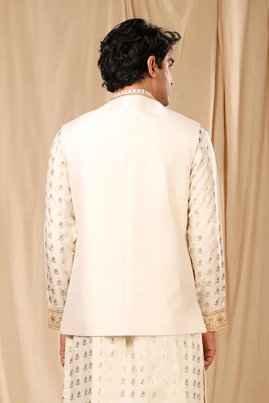 Ivory Hand Embroidered Bandi Jacket