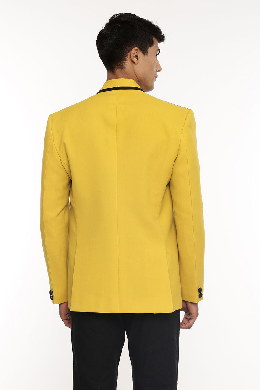 Yellow Black Piping Blazer