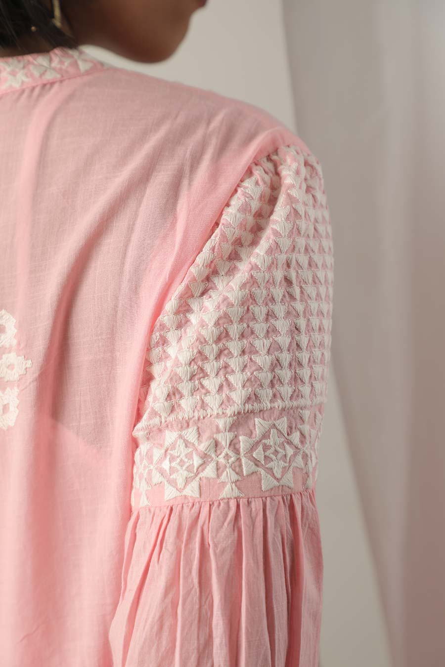 Pink Embroidered Top