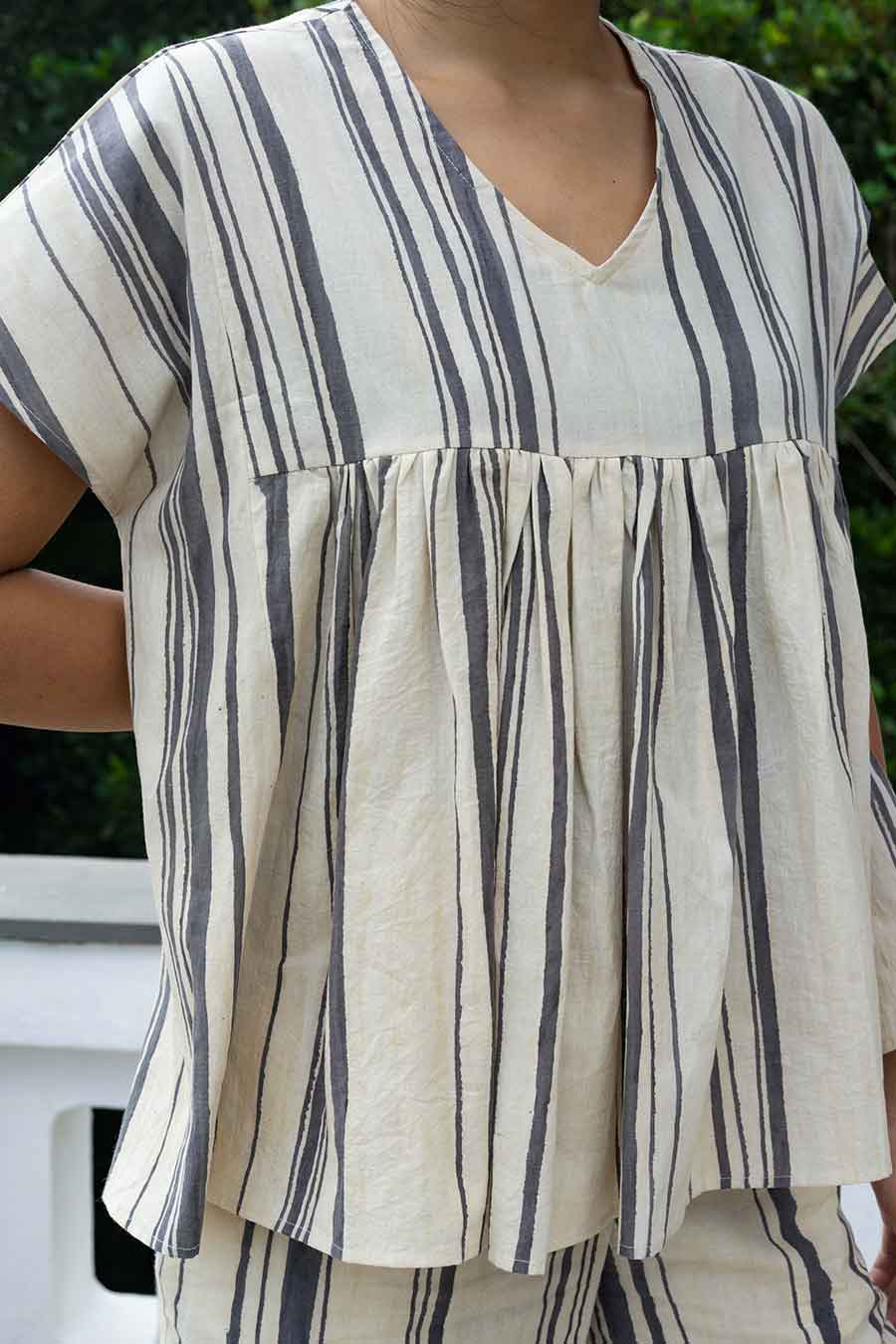 Off-White Hand-Painted Top