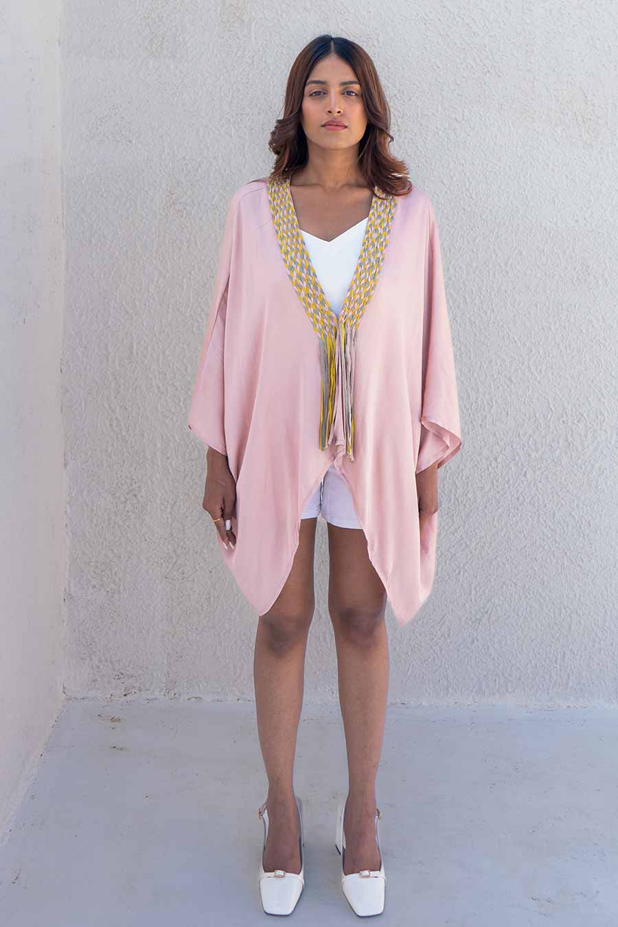Pink Braided Cape