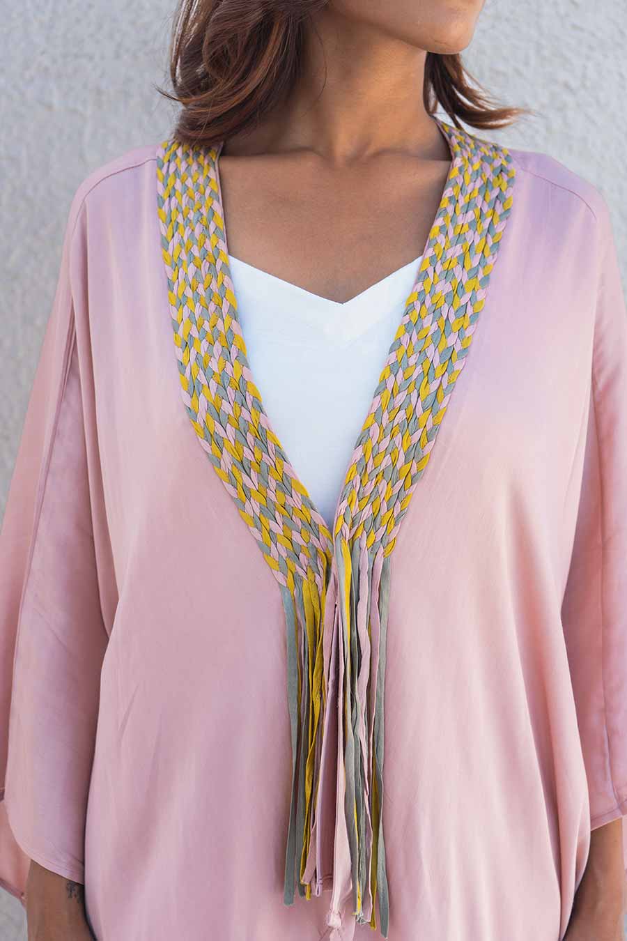 Pink Braided Cape
