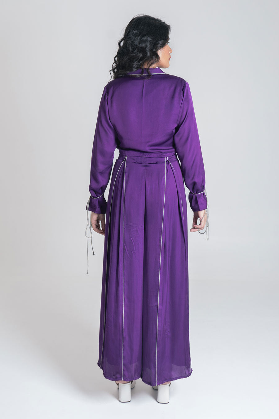 Purple Crop Top & Pant Co-Ord Set