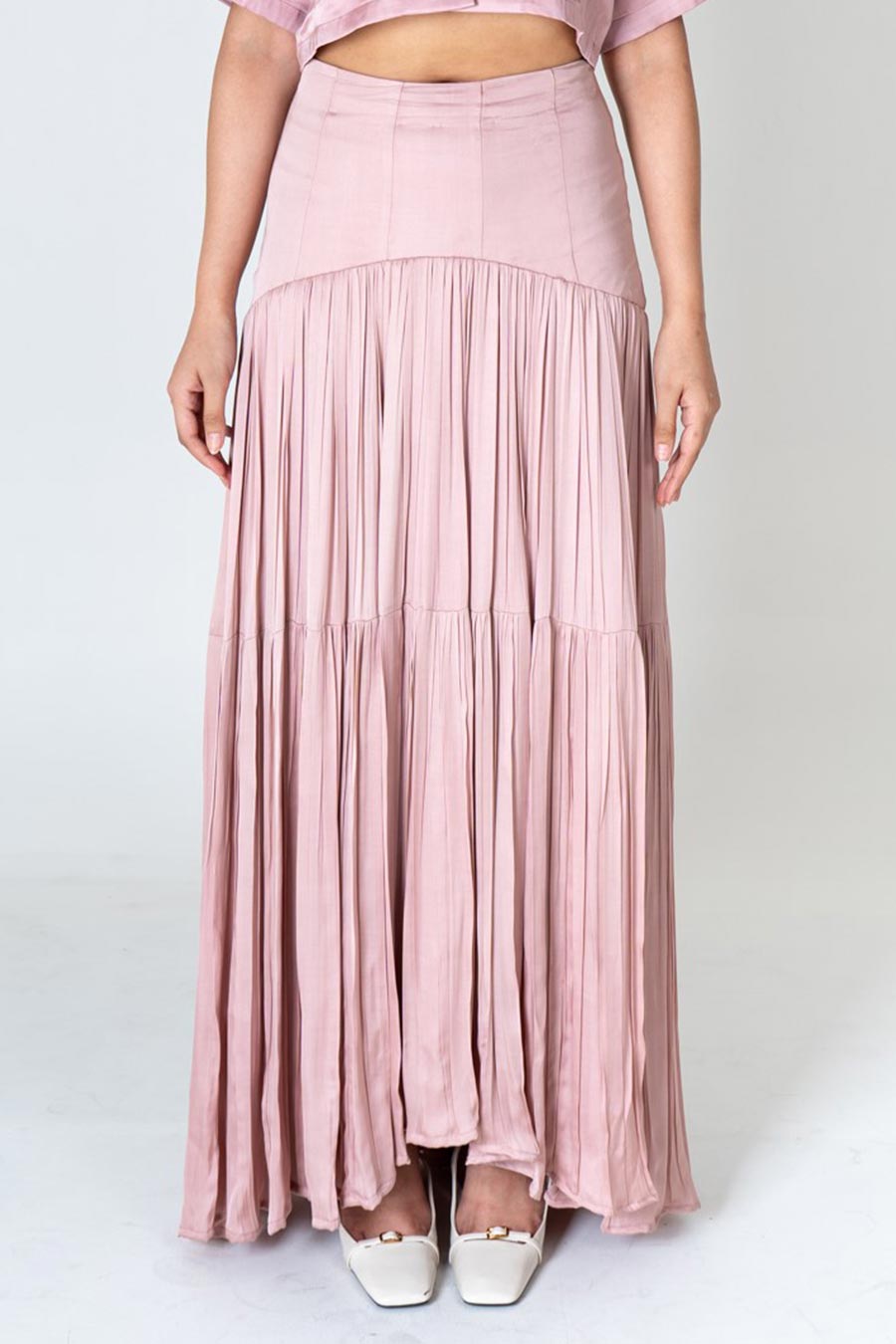 Pink Gathered Skirt
