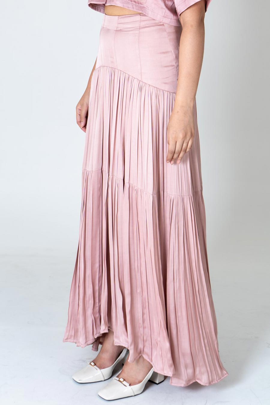 Pink Gathered Skirt