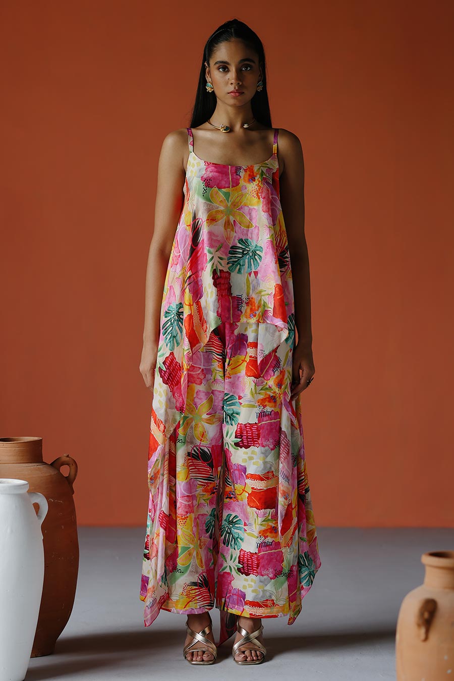 Pink Printed Zuri Top & Pant Co-Ord Set