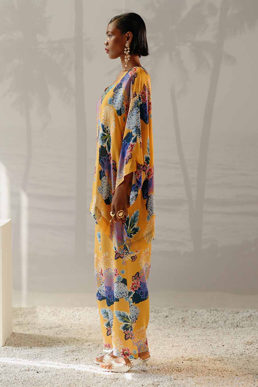Yellow Printed Zoey Top & Pant Co-Ord Set