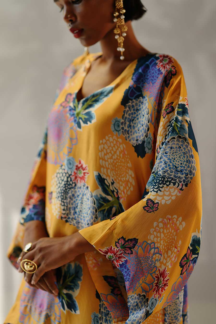 Yellow Printed Zoey Top & Pant Co-Ord Set