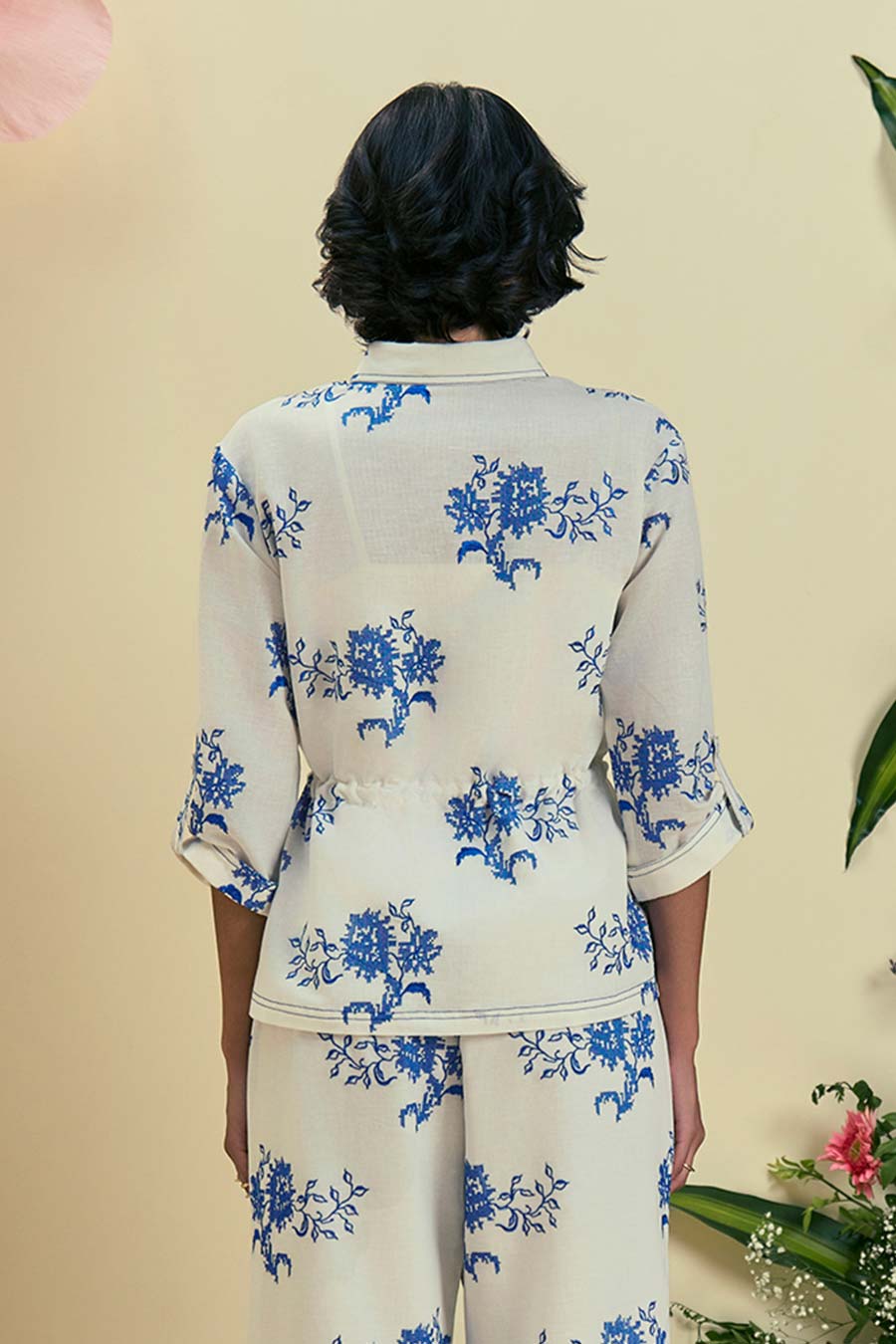 Off-White Lyana Linen Embroidered Shirt