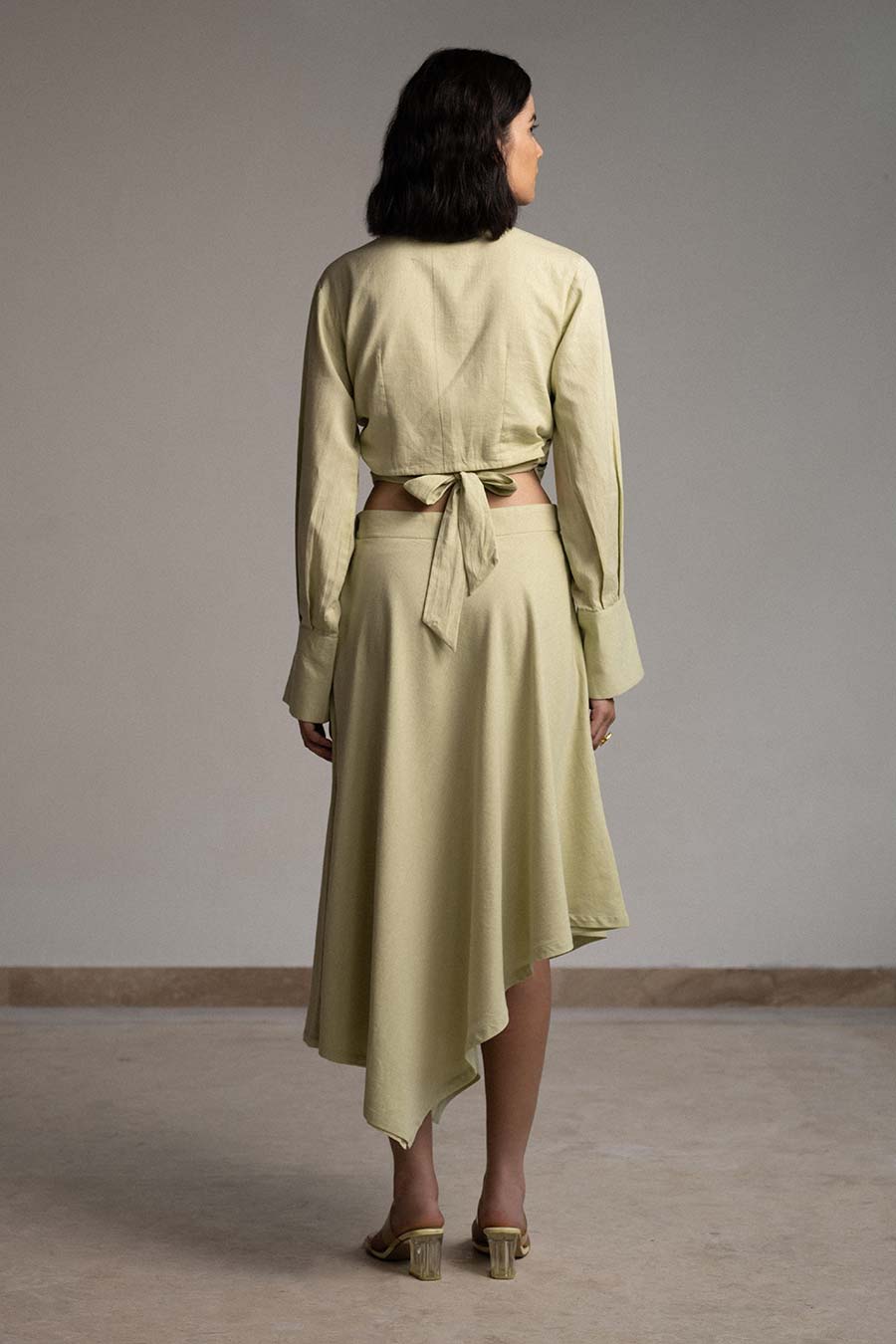 Mint Green Meadows Wrap Top