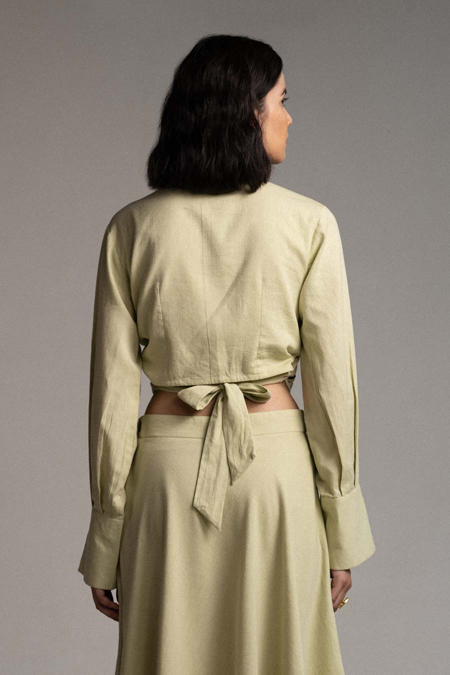 Mint Green Meadows Wrap Top