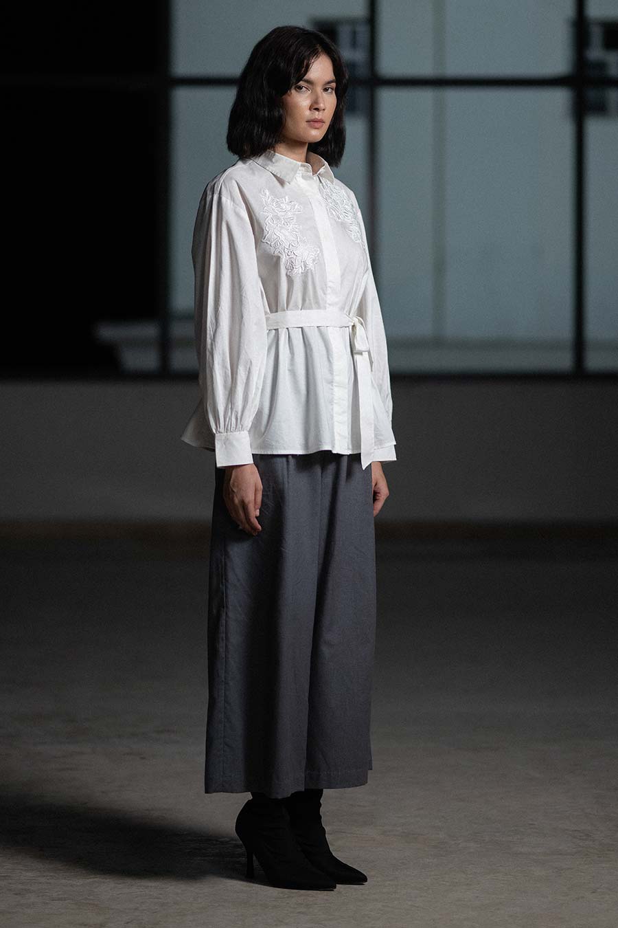 White Rose Patchwork Shirt