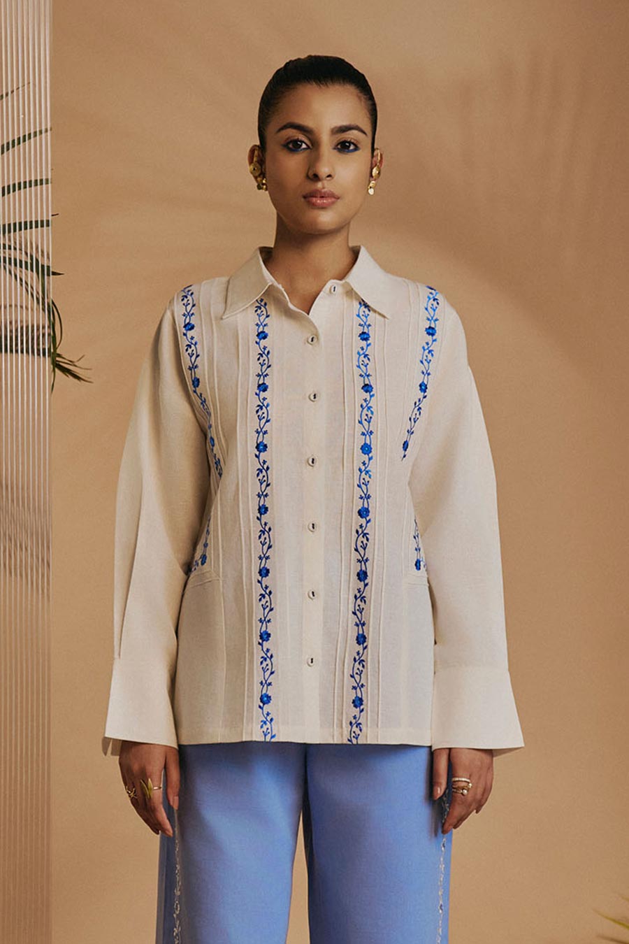 Ivory Reverie Embroidered Shirt