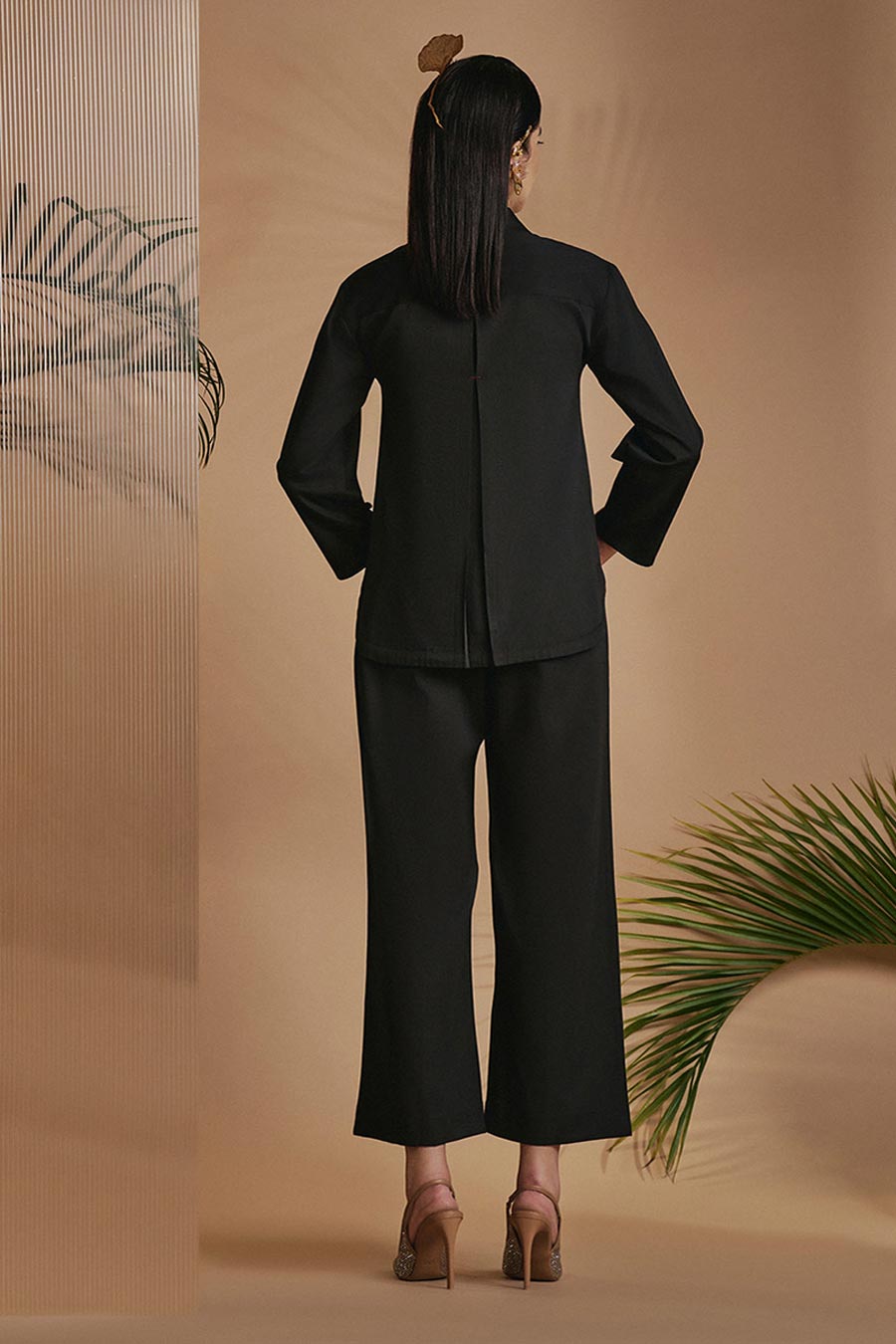 Black Leopard Embroidered Shirt