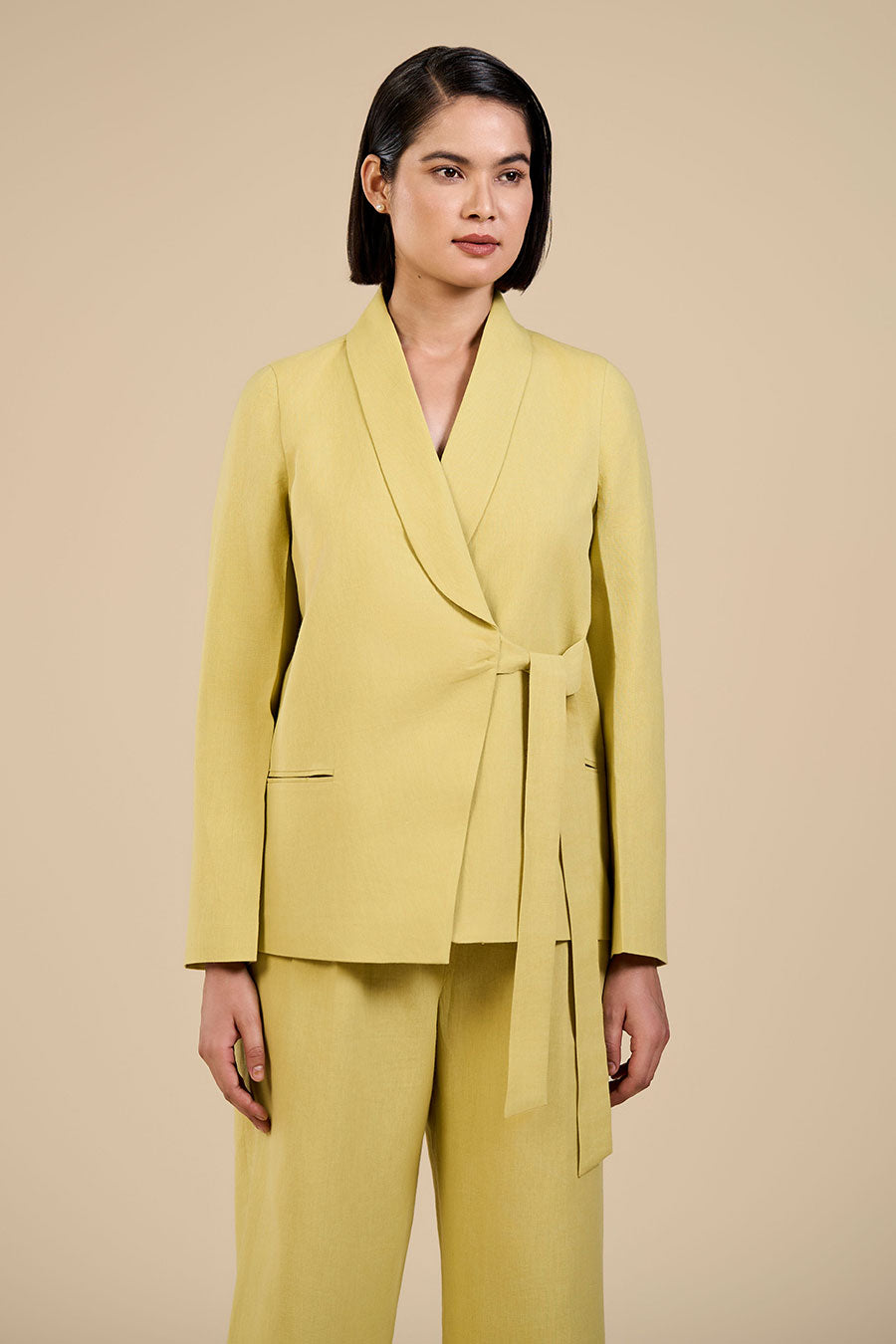 Lime Green Jade Knot Blazer
