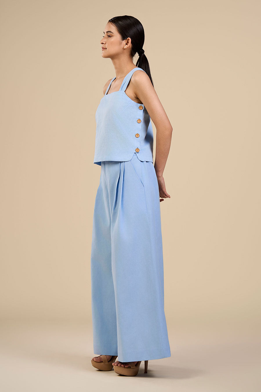 Ice Blue Dewdrop Camisole Top