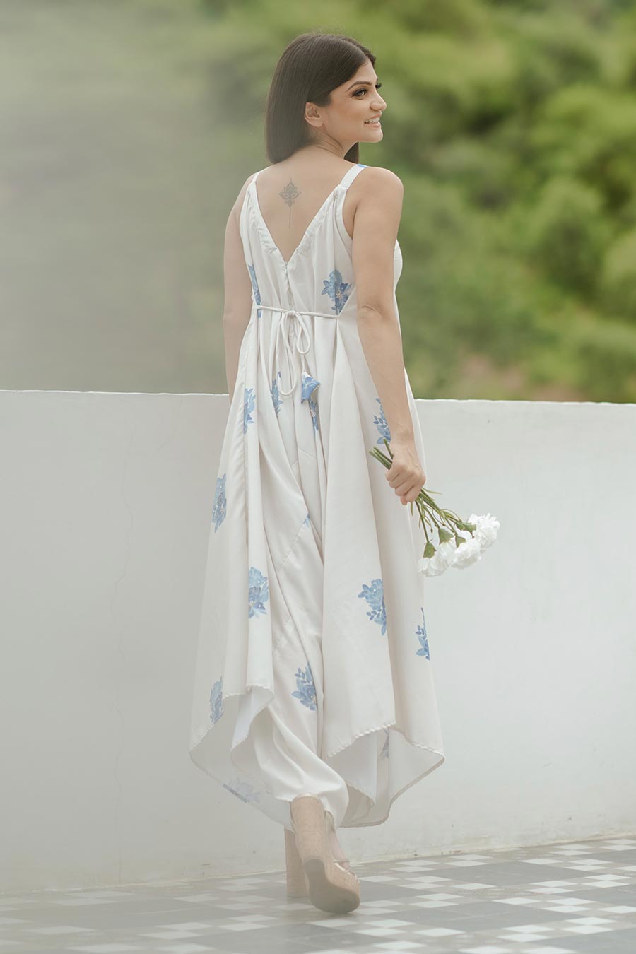 Seashell White Palazzo Jumpsuit
