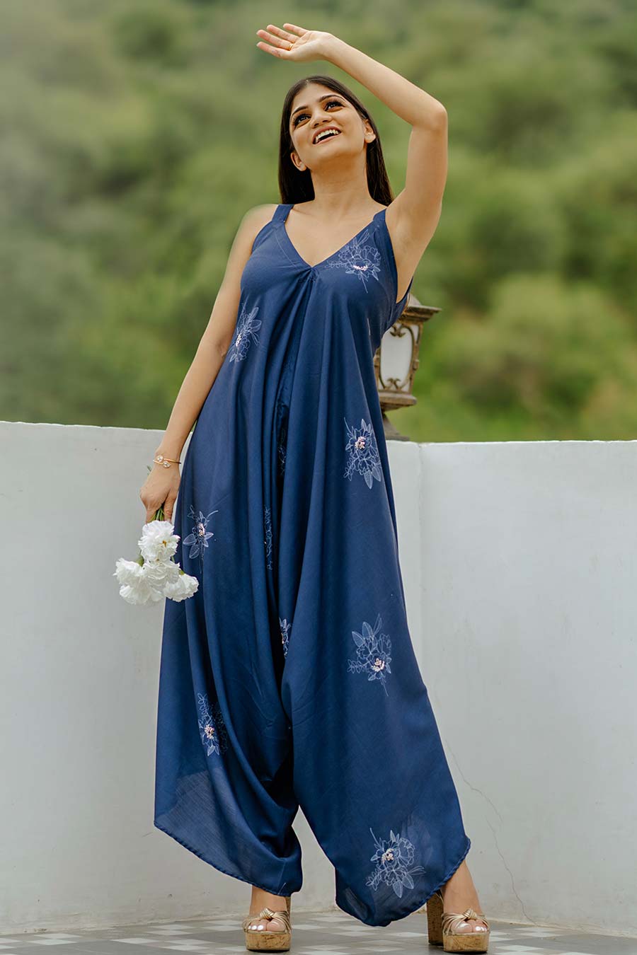 Twilight Blue Palazzo Jumpsuit