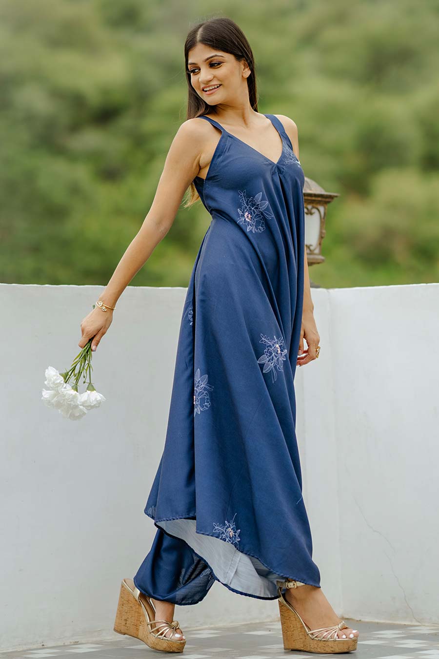 Twilight Blue Palazzo Jumpsuit