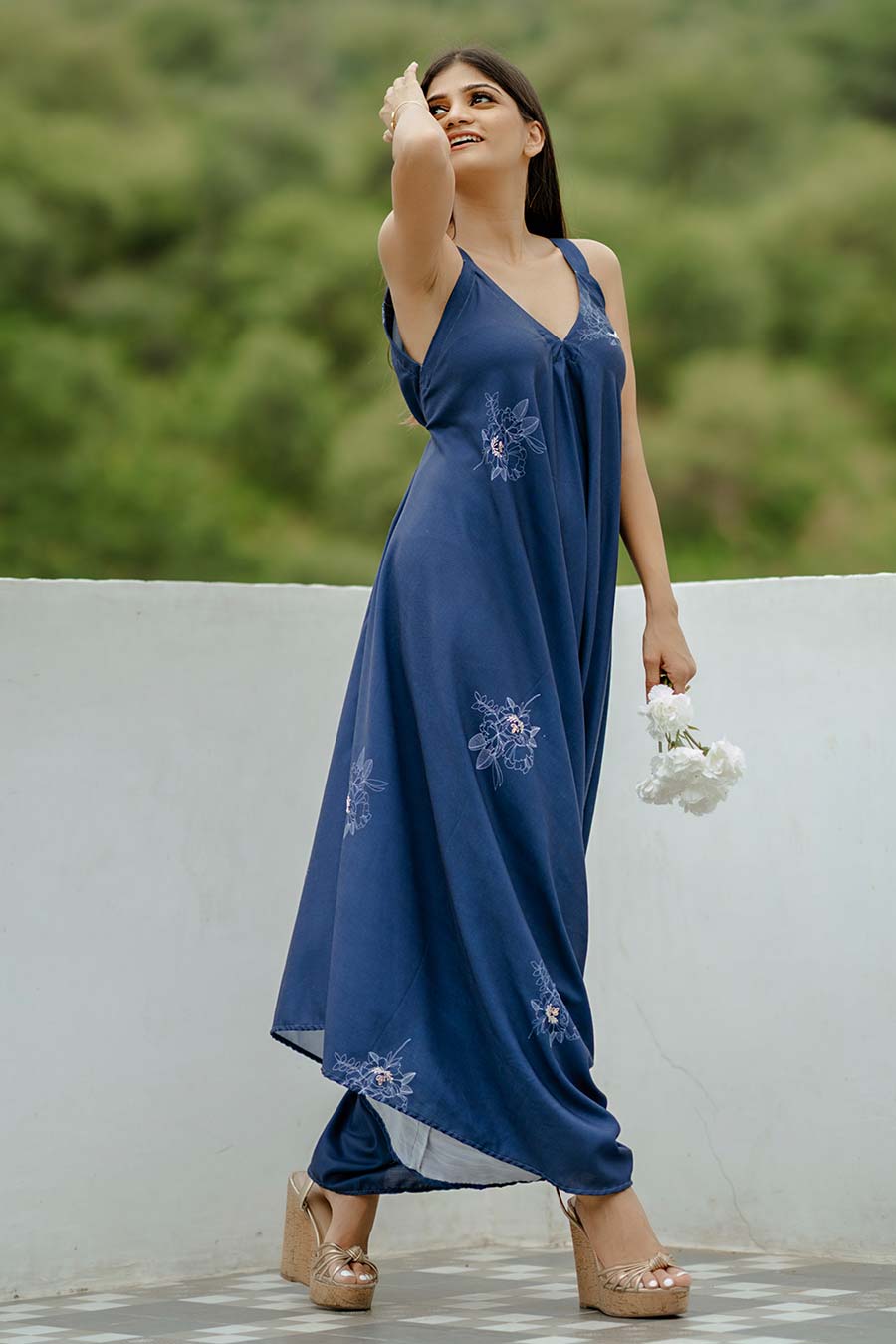 Twilight Blue Palazzo Jumpsuit