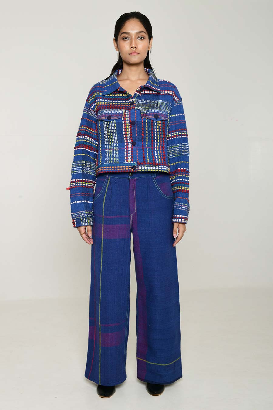 Blue Multi Recycle Unisex Hana Jacket