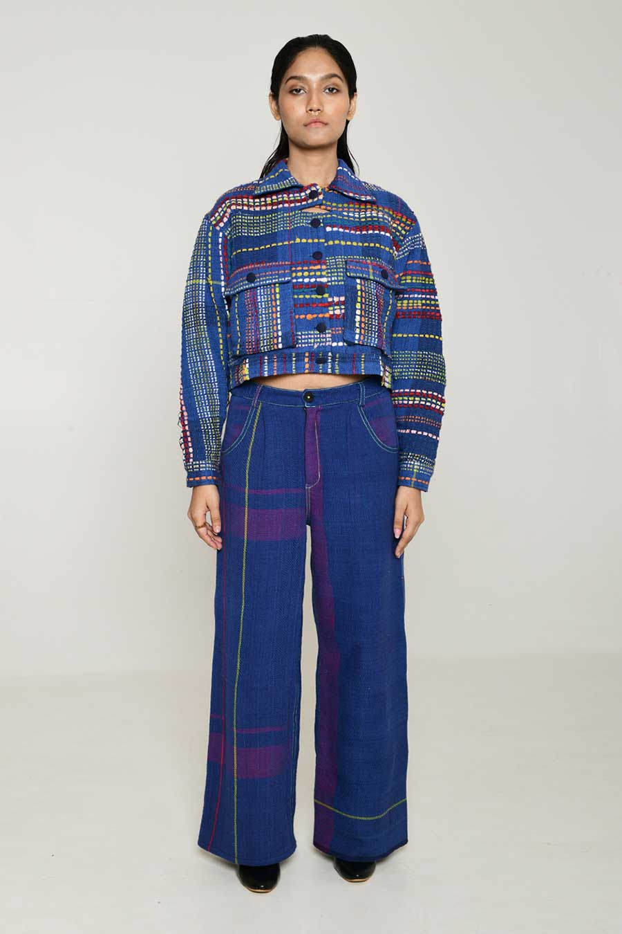 Blue Multi Recycle Unisex Ashai Jacket