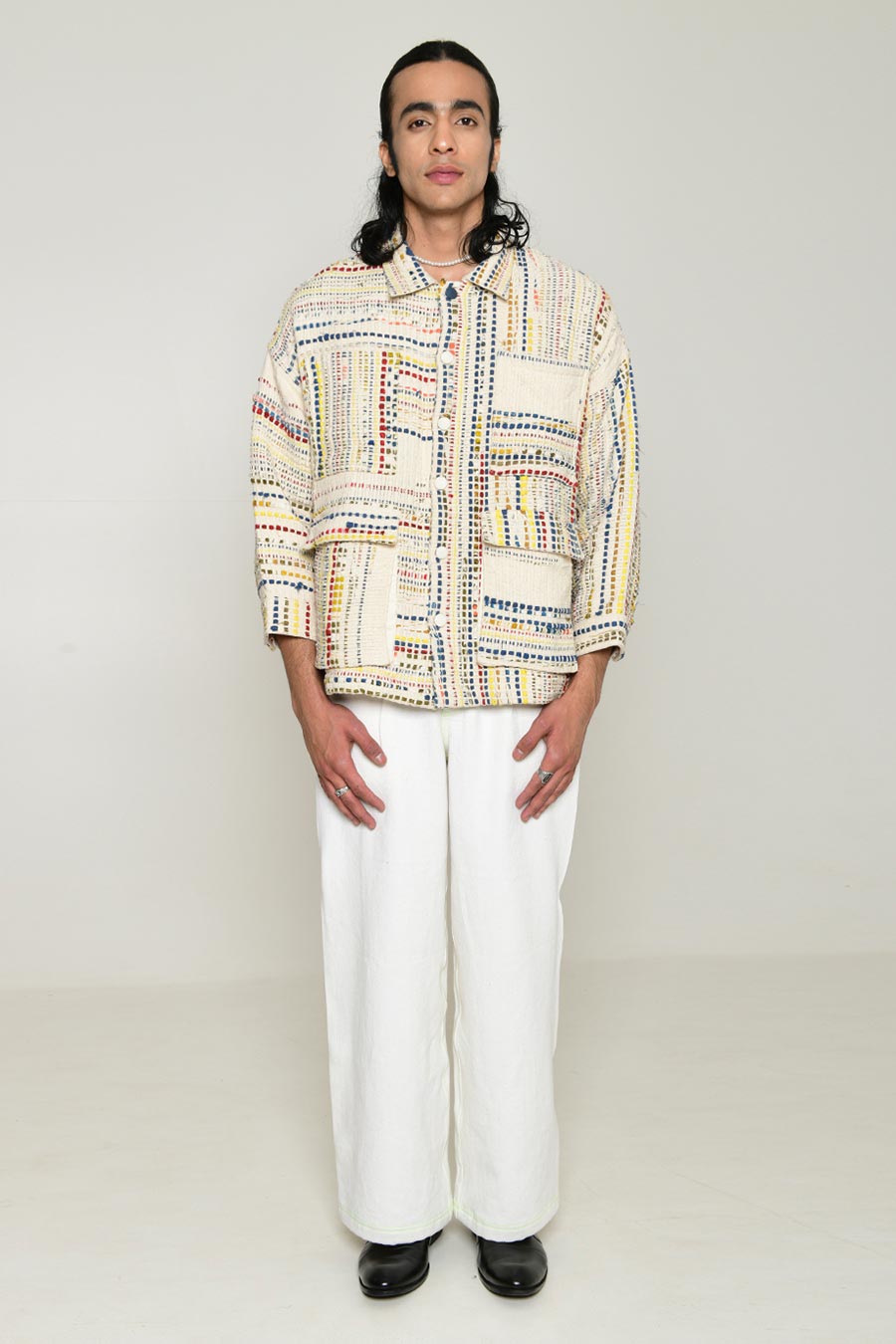 White Multi Recycle Unisex Itsuki Jacket