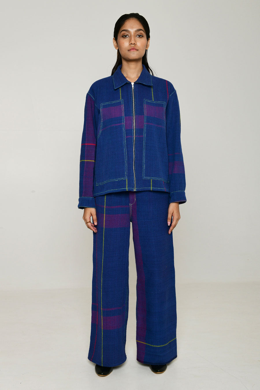 Blue Recycle Unisex Daiki Shacket