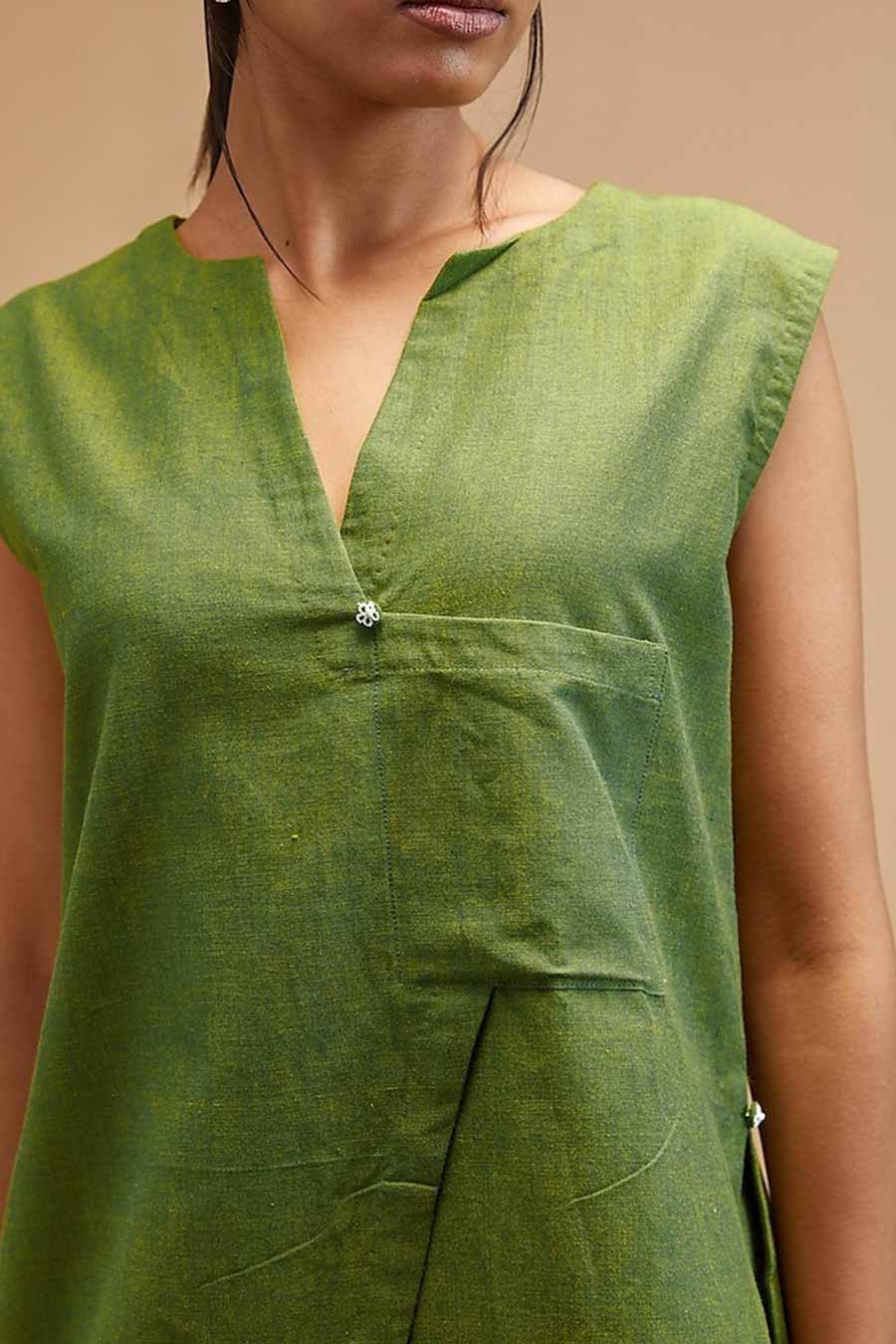 Basil Green Asyymetrical Top