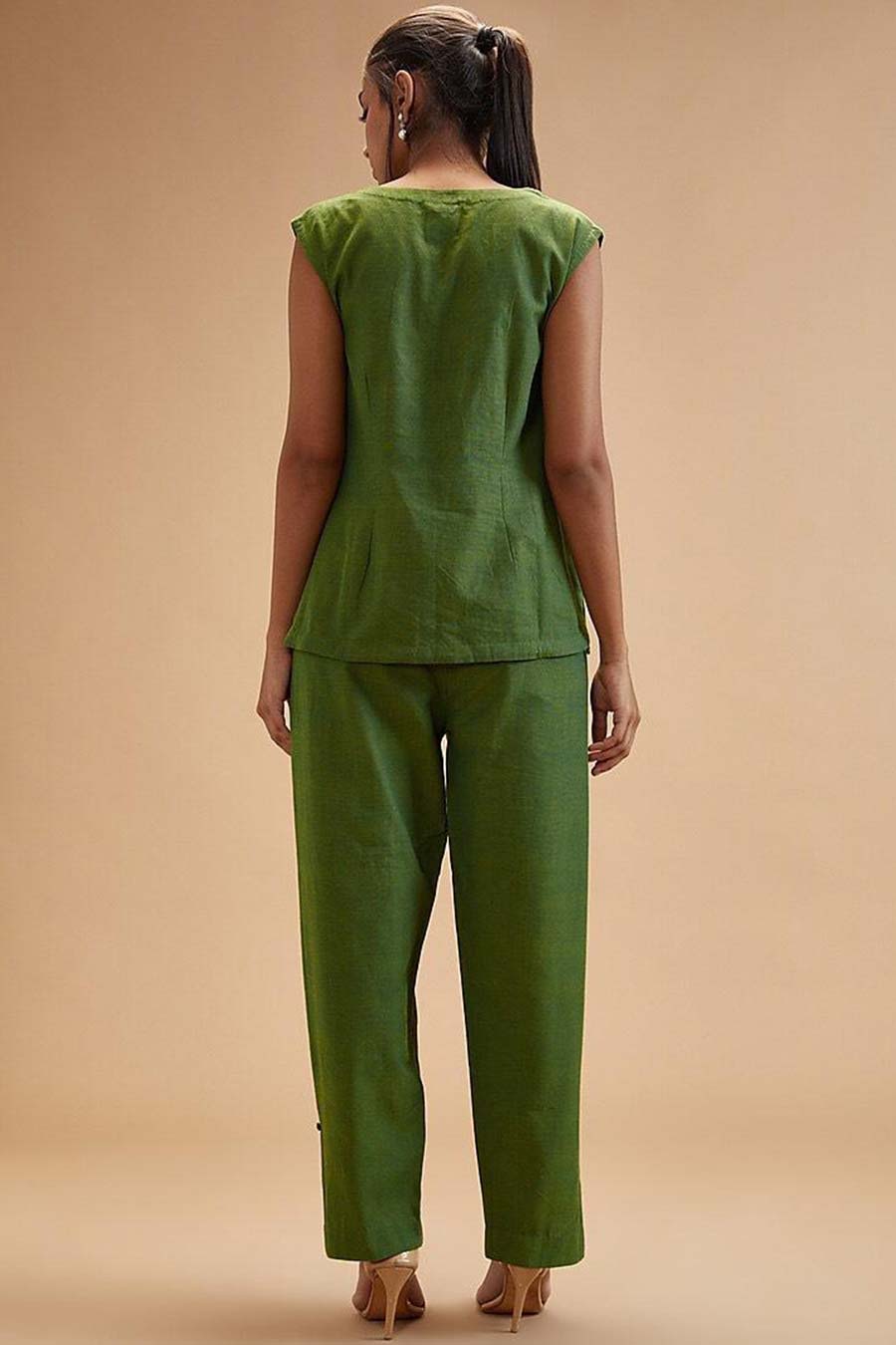Basil Green Asyymetrical Top