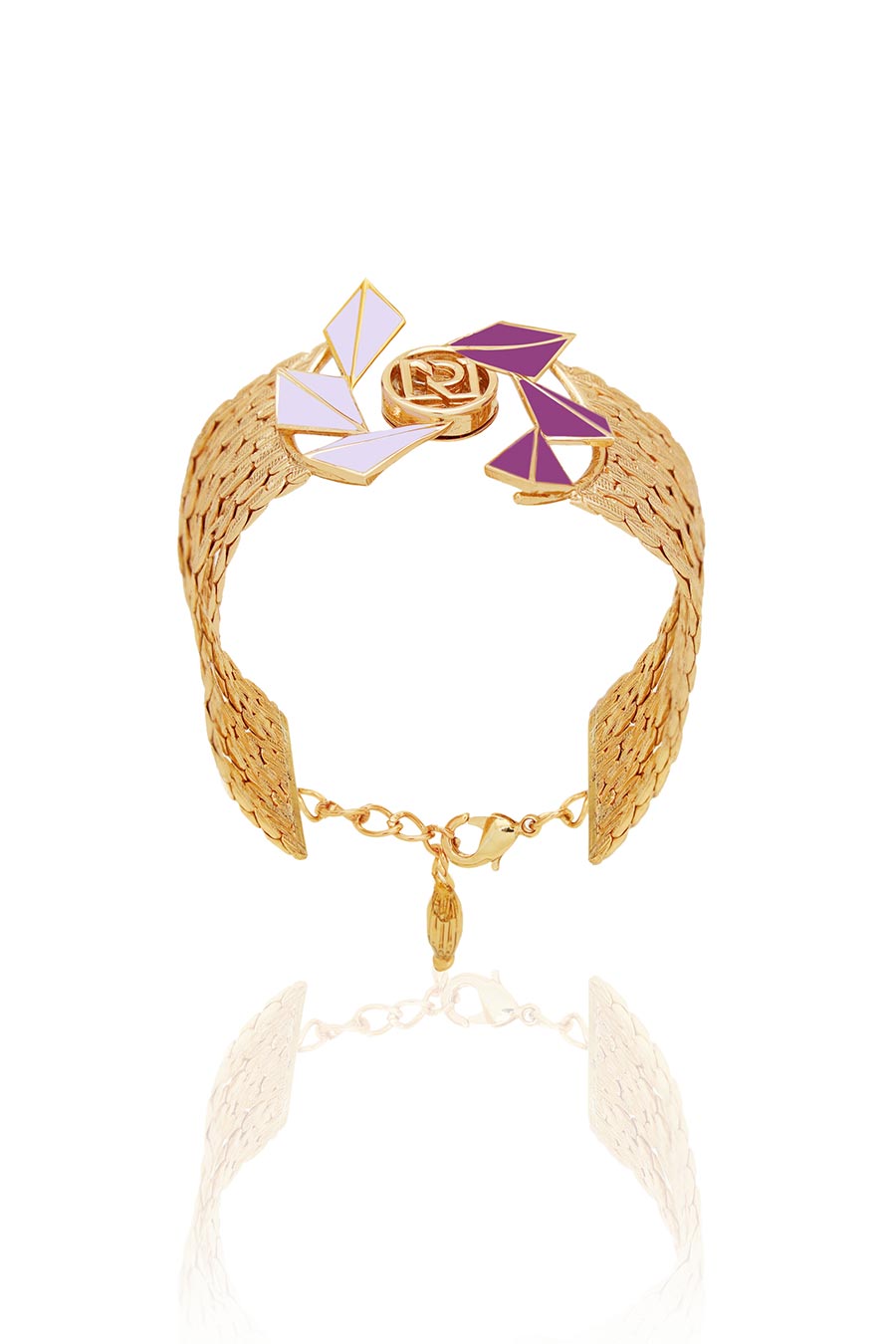 Zora Sterling Gold Plated Mauve Bracelet