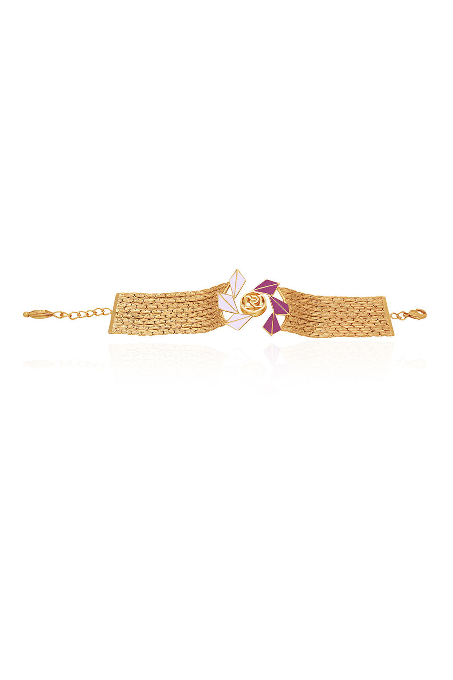Zora Sterling Gold Plated Mauve Bracelet