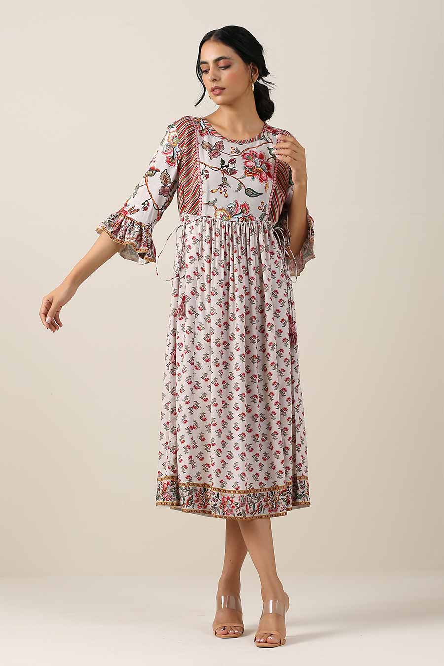 Shwet Suman Booti Jaal Dress