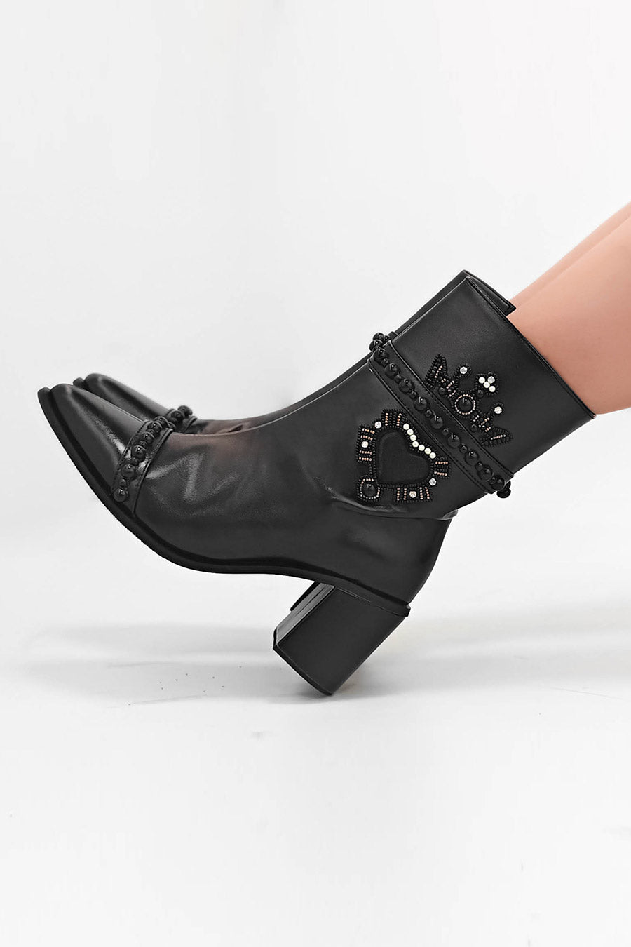 Black Embroidered Dloce Vita Boots