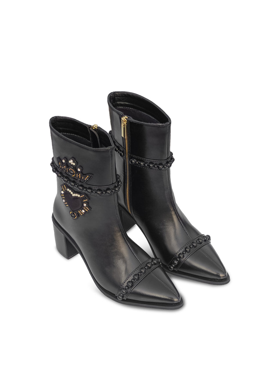 Black Embroidered Dloce Vita Boots