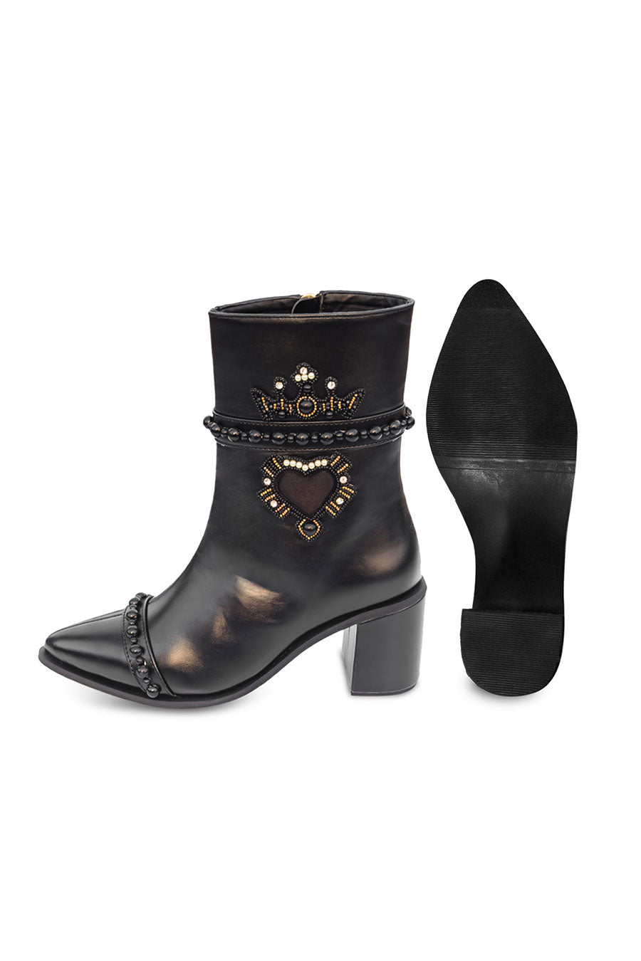 Black Embroidered Dloce Vita Boots