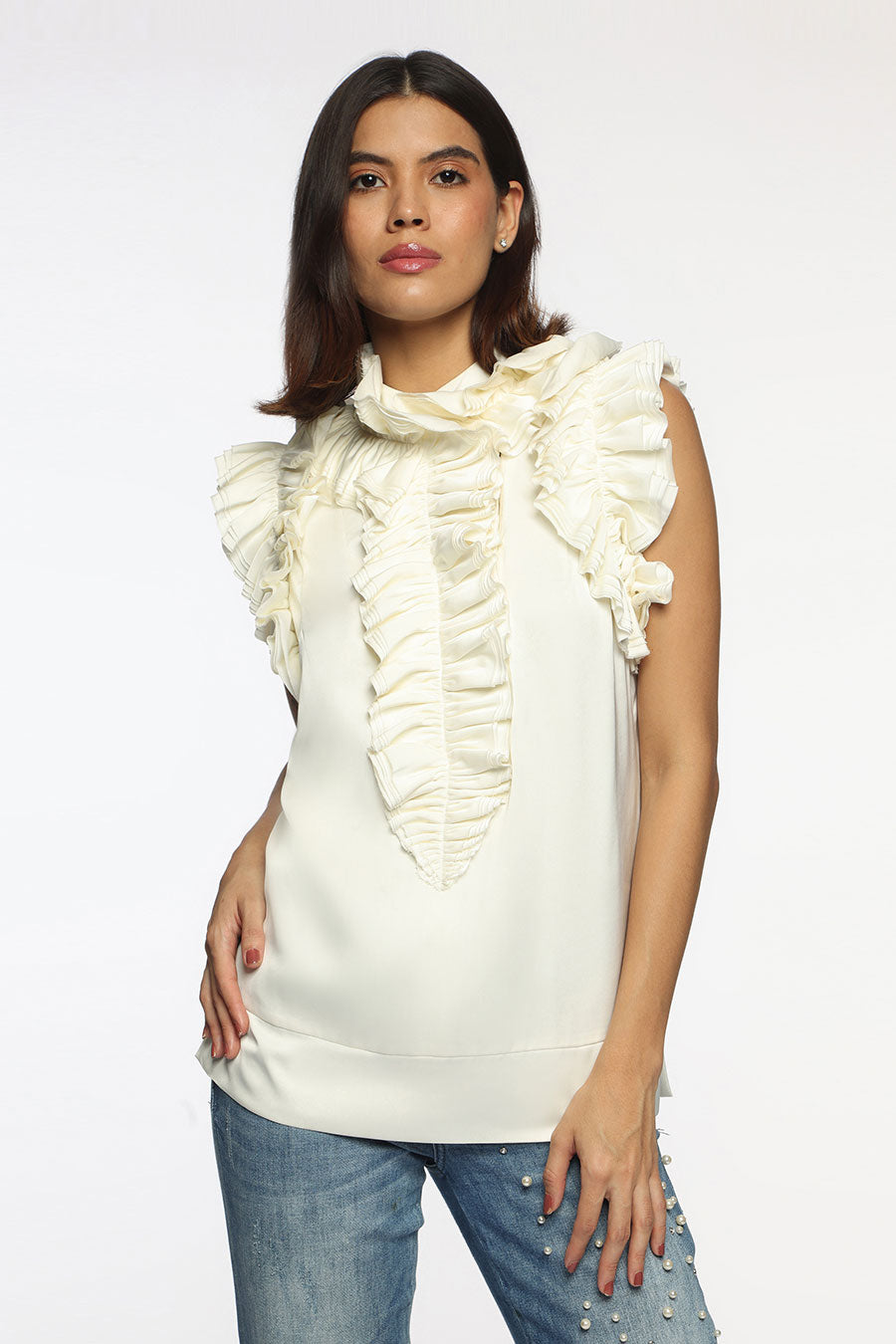 Off-White Frill Top