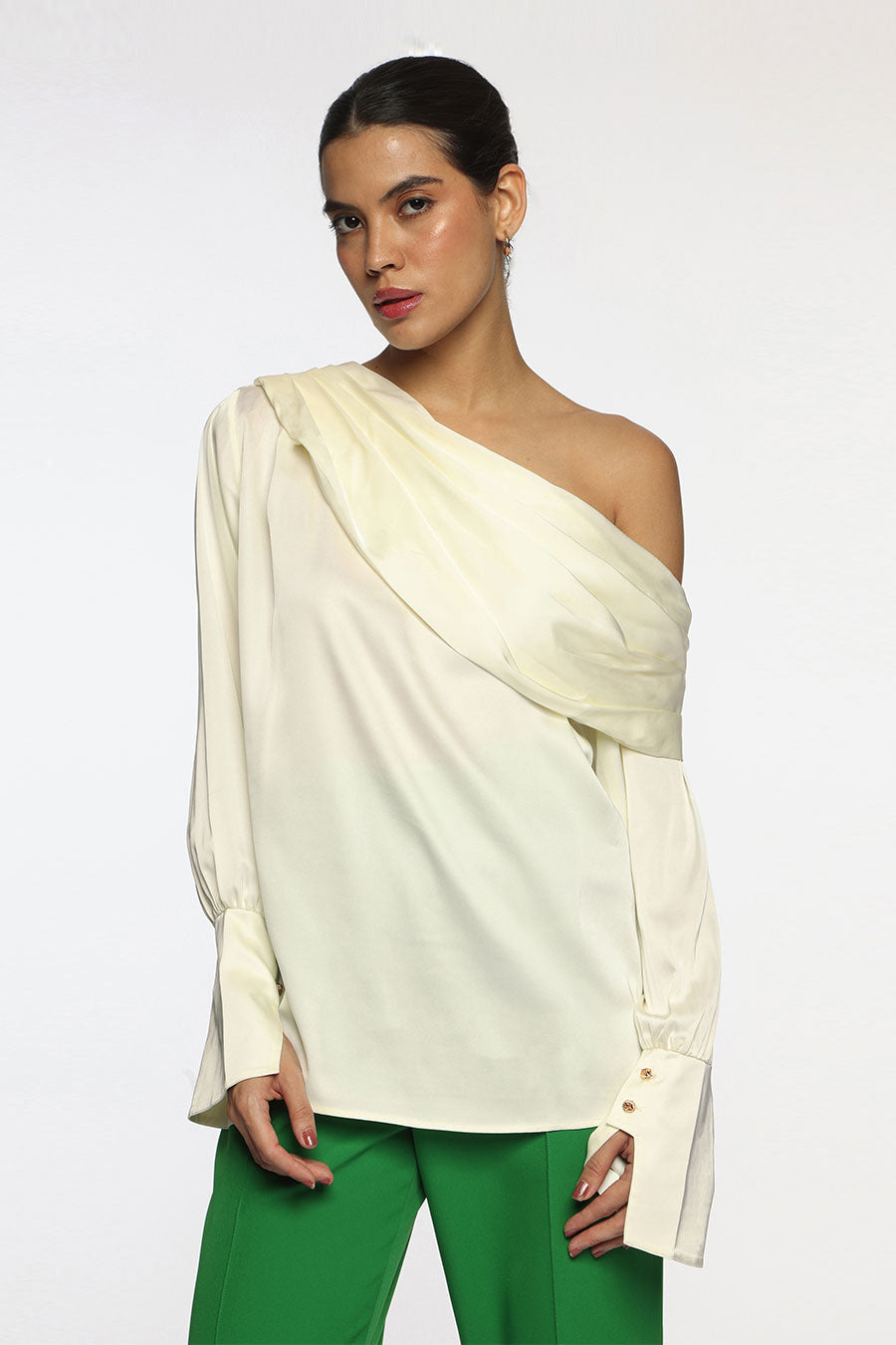 Off-White Bella One-Shoulder Top